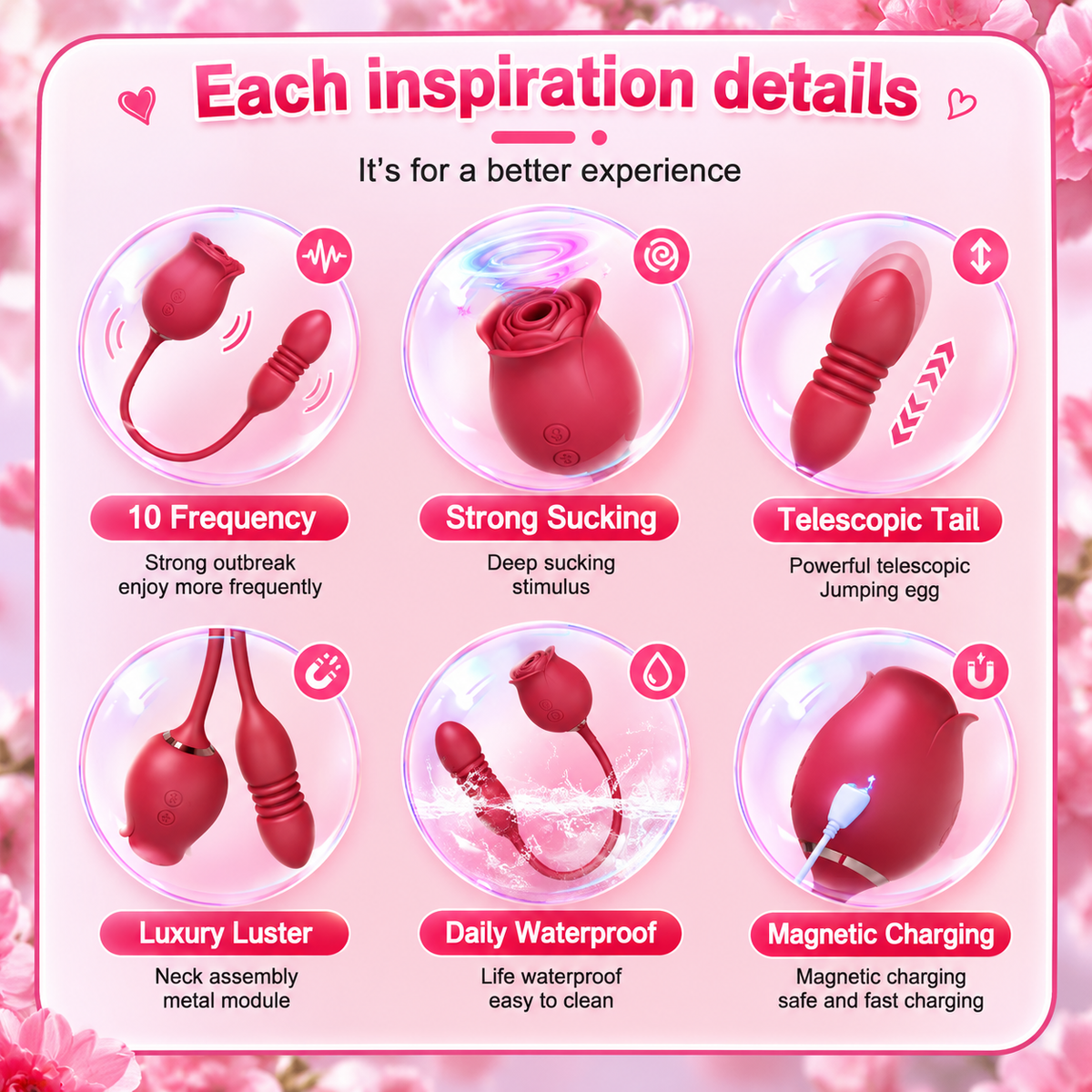 Rose Rechargeable Personal Massager